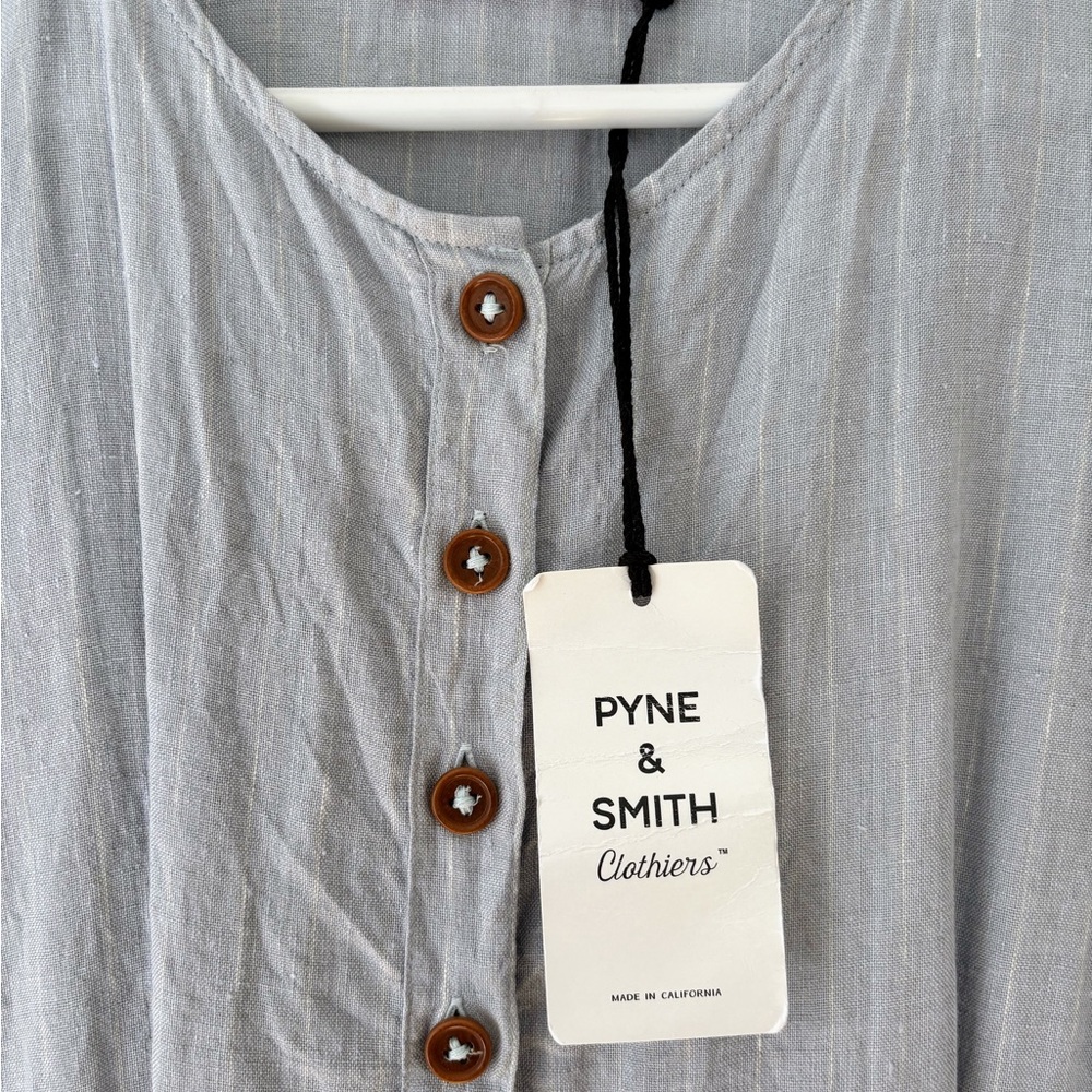 Pyne & Smith pale blue linen dress